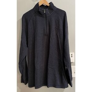 LL Bean Sweater Slightly Fitted Mock Neck 1/4‎ Zip Long Sleeve Pullover XXL Tall